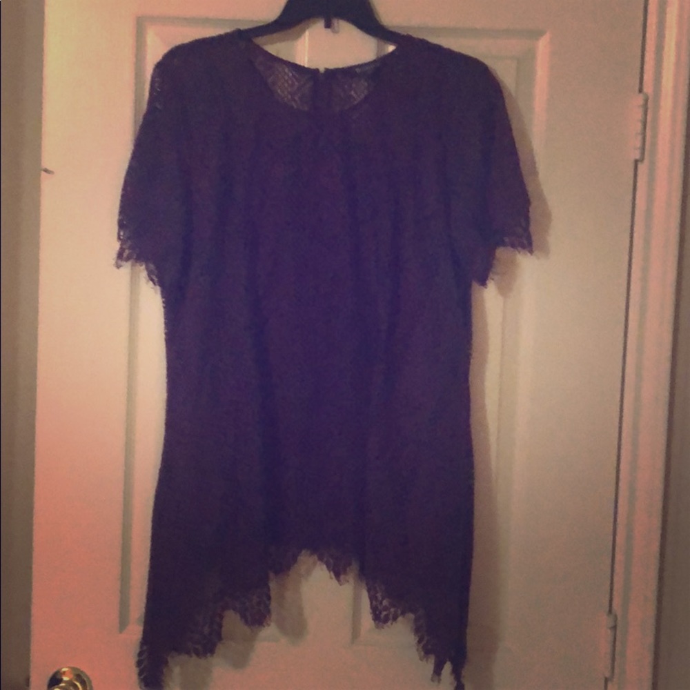 Plus size lace tunic